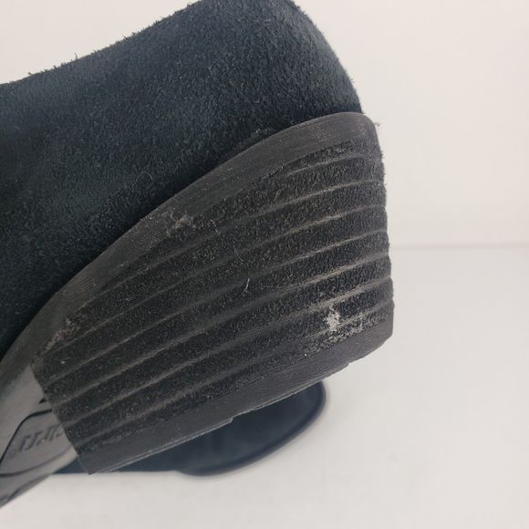 Born Starr Mule Clog Bootie Block Heel Black Suede Womens 6.5 - Picture 15 of 16
